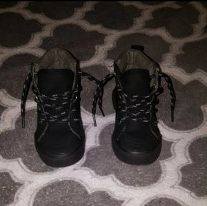 Black & Grey High Top Boots Sz 5c